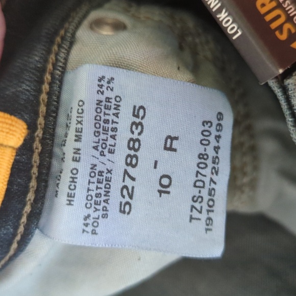 NEW Lee Straight Leg Jeans Dark Wash Adjustable Waist Regular Fit Boys Size 10 - Picture 5 of 5